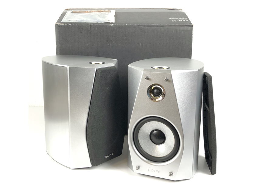PAIR Sony SS HA3 4-Ohms Home Stereo Bookshelf Speakers Monitors w/ Manufacture's Box