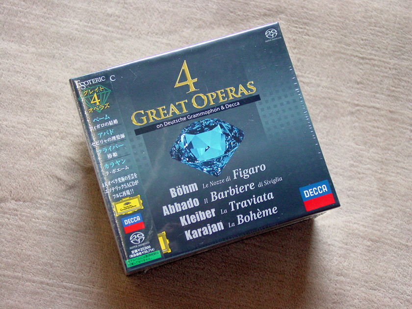 Esoteric 4 Great Operas on Deutsche Grammophon & Decca hybrid SACD/CD (9 discs).