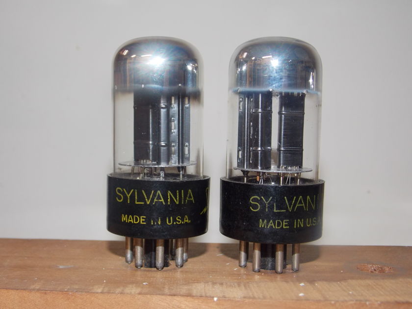 Sylvania 6SN7GTB chrome tops matched pairs