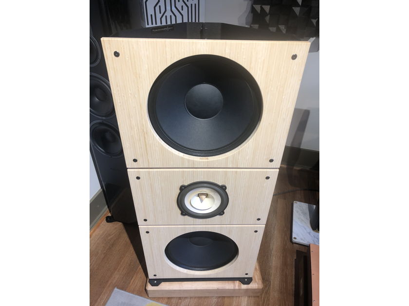 Pure Audio Project Trio15 Voxativ PiFe Leonidas crossover speakers bamboo wood