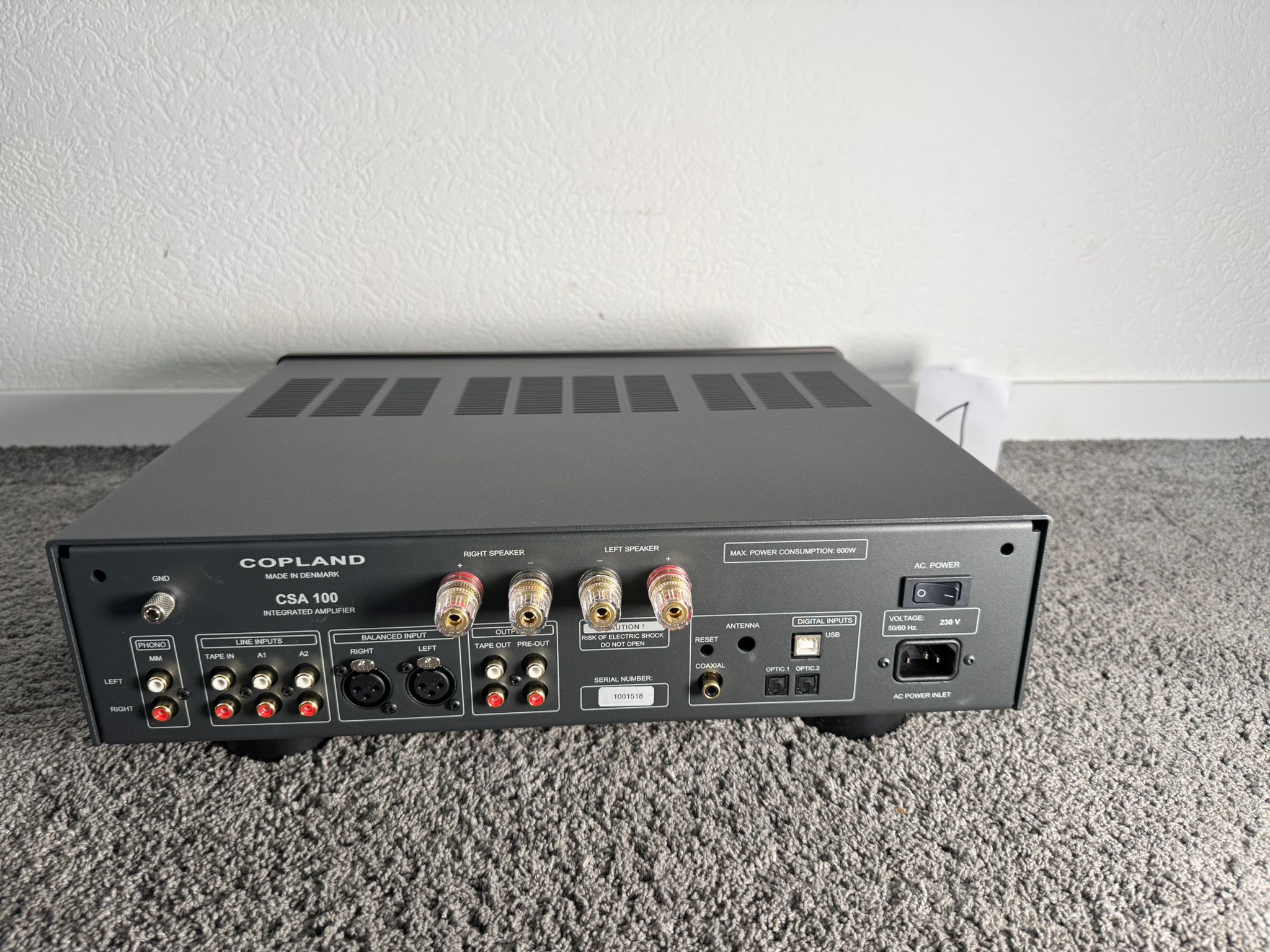 Copland CSA-100 hybrid integrated amplifier in black new 6