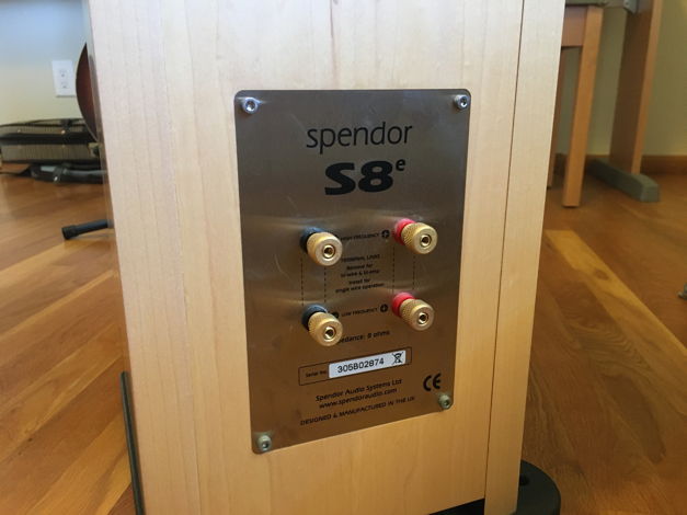 Spendor  S8e Speakers, Maple Finish, Incredible Condition!