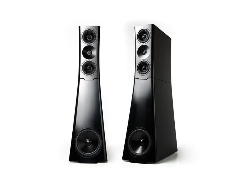 YG Acoustics Sonja™ 2.2 ultra-high-end medium-sized 3-way passive floor-standing speaker; Black (Pair)