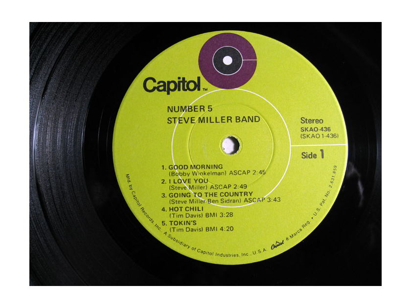 Steve Miller Band - Number 5  - 1970 Capitol Records SKAO-436