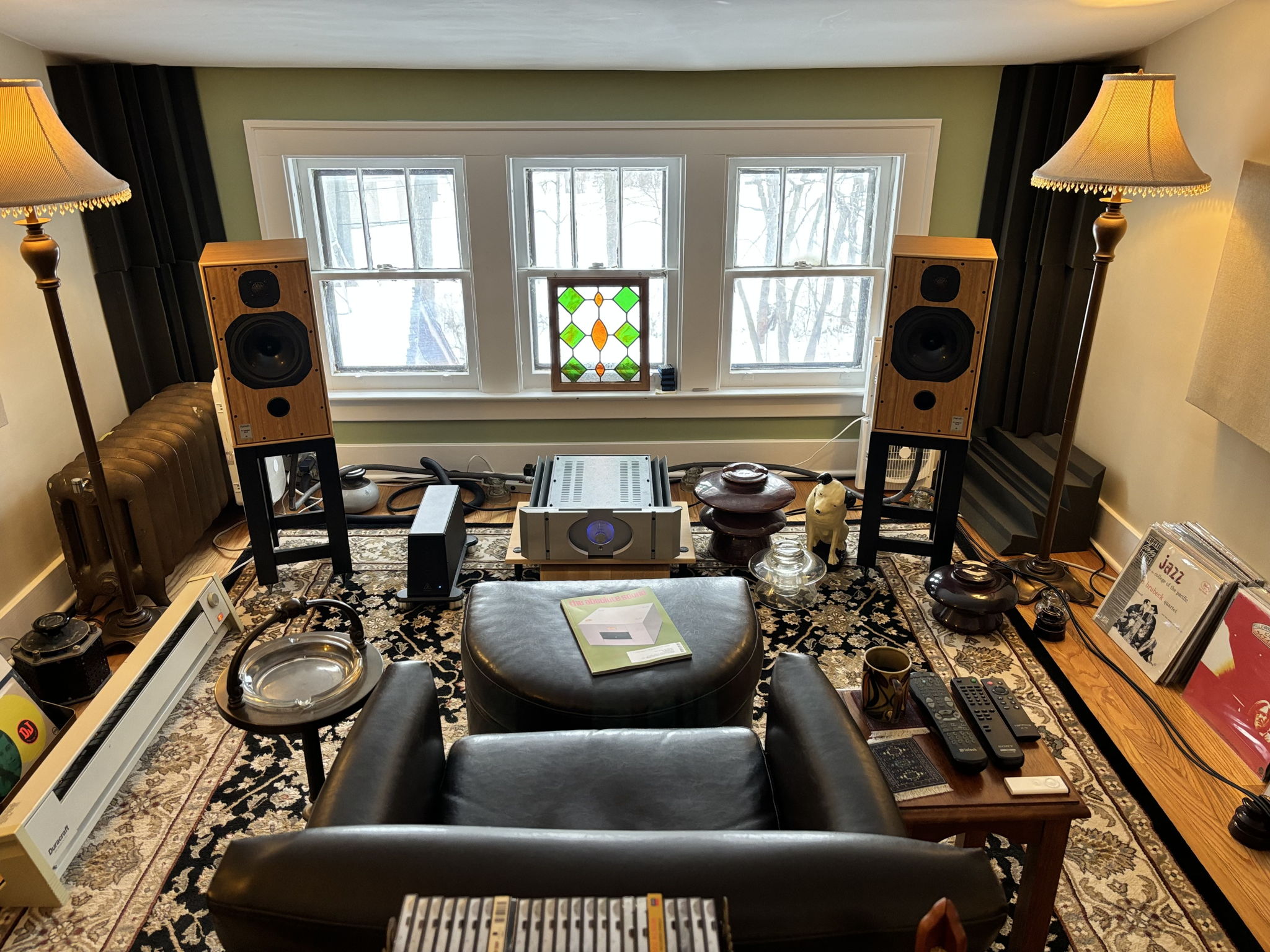 listening position and speakers