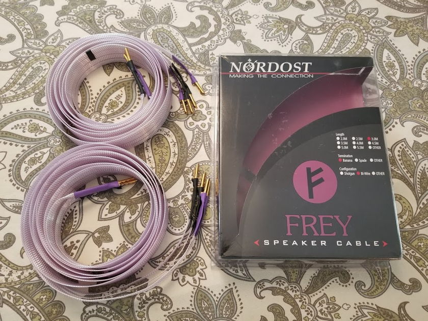 Nordost Frey 3 meter 10ft Bi-wire Speaker cables