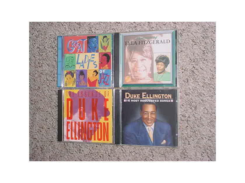 JAZZ CD lot of 4 cd's - Ella Fitzgerald Duke Ellington and great ladies of jazz
