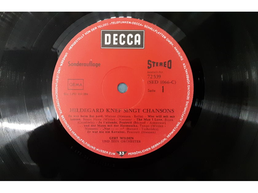 Hildegard Knef - Hildegard Knef Singt Chansons 1965 REPRESS GERMAN IMPORT VINYL LP DECCA / OPERA Records 72539