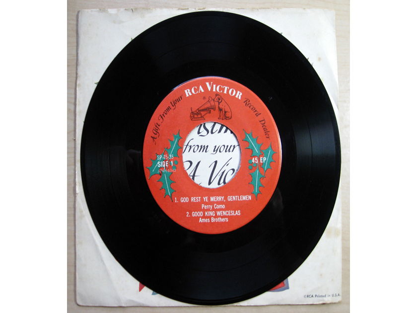 RCA RARE 1958 PROMO EP - Merry Christmas From Your RCA Victor Record Dealer - RCA Victor SP-45-35