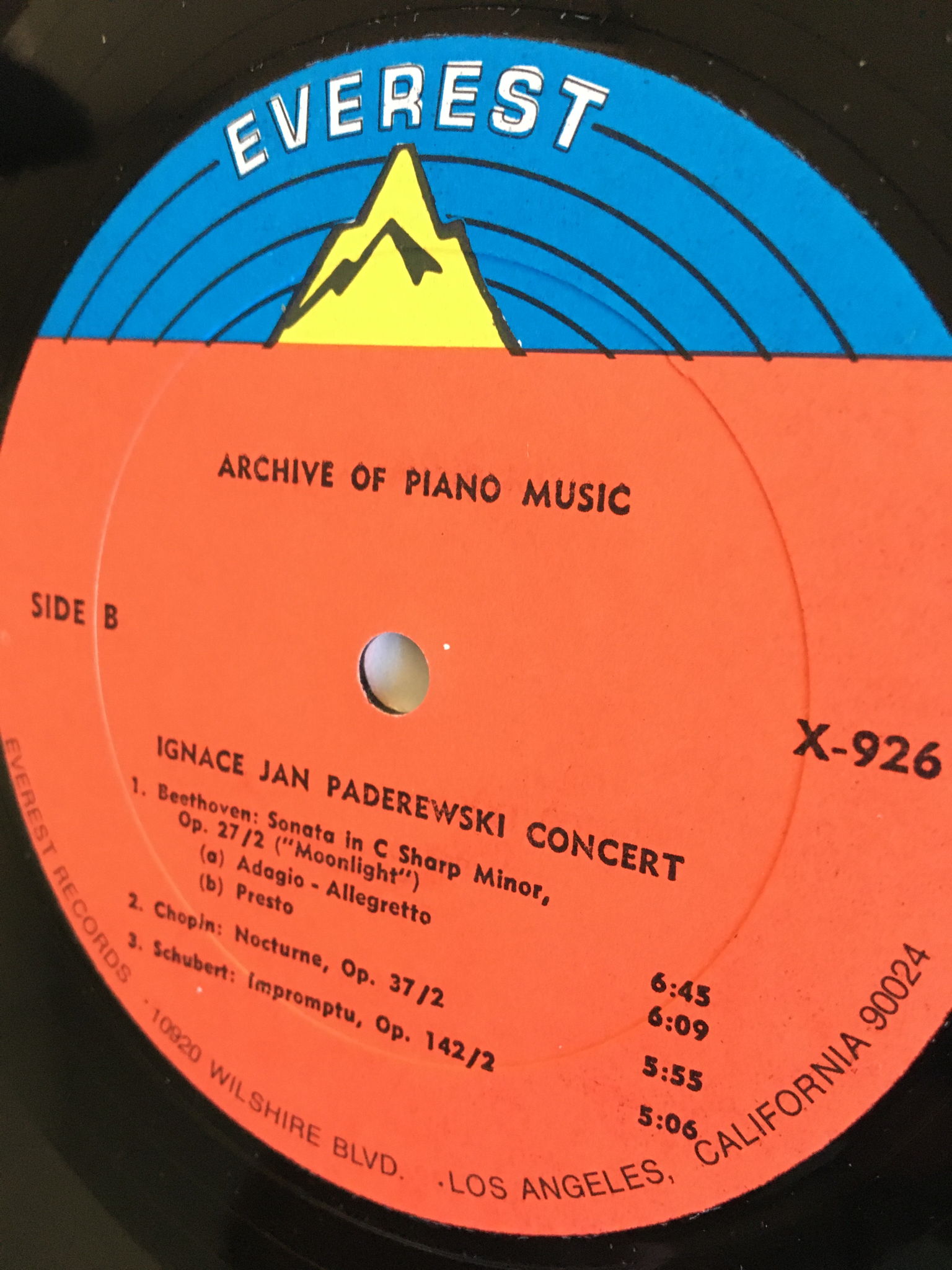 Ignace Jan Paderewski concert Lp Record Everest  Chopin... 4