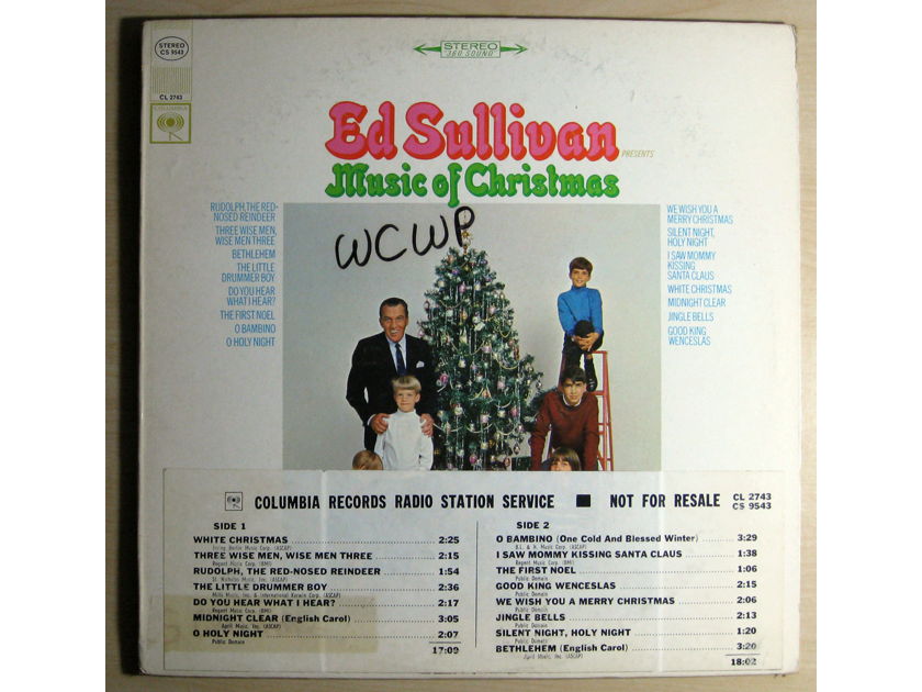 Ed Sullivan Presents - Music Of Christmas -  DJ Promo 1967 Columbia CS 9543
