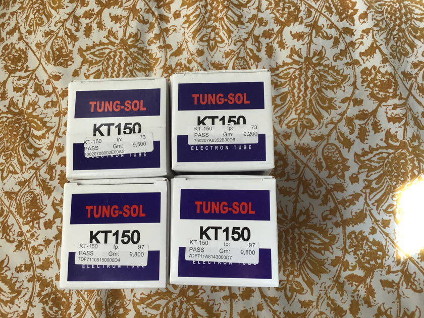 Four (4) NEW Tung-Sol KT150 matched quad from Upscale Audio