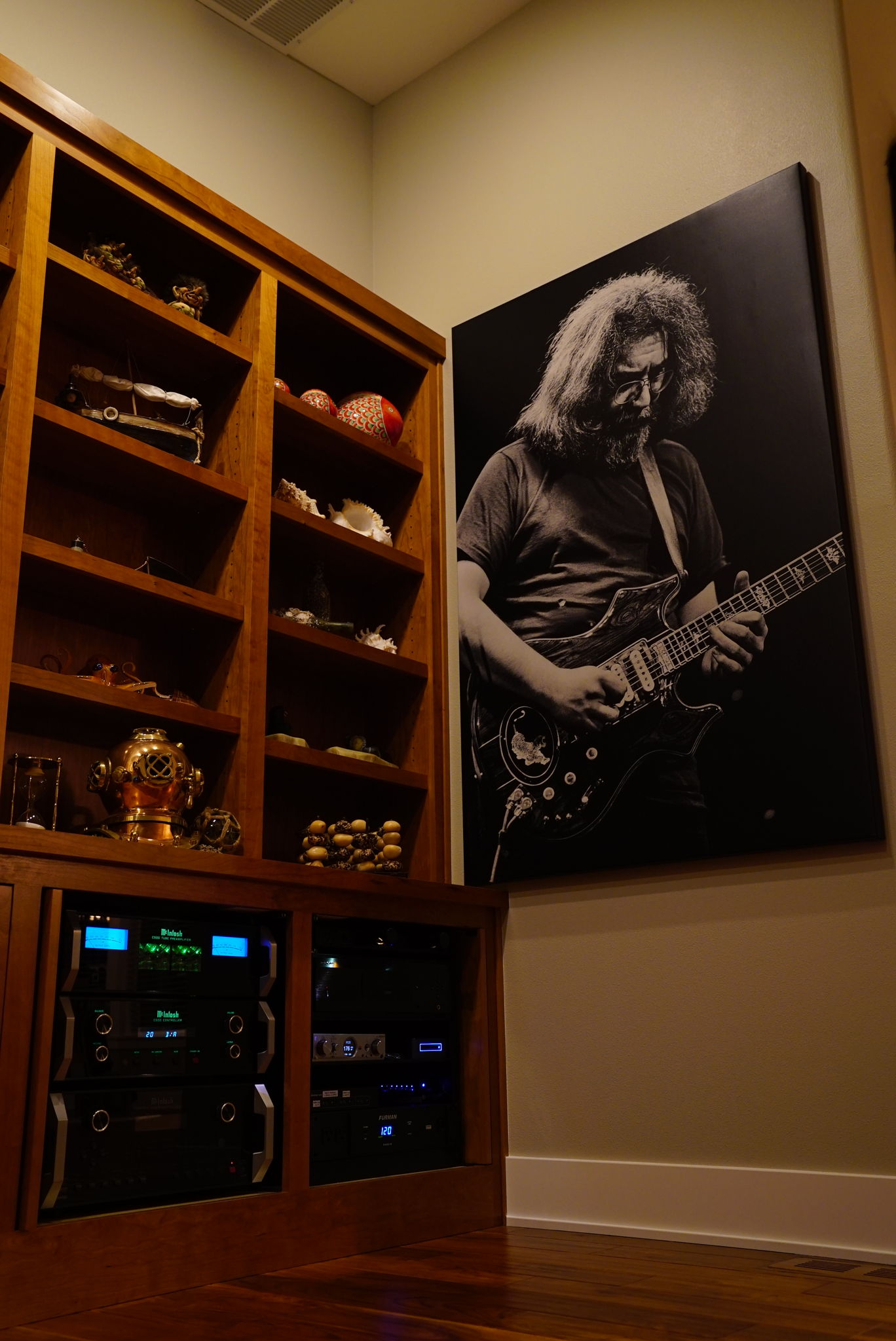 Jerry holds court over the control cabinet.