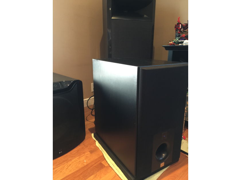 Aerial Acoustics SW-12 Subwoofer Black Ash with Sound Anchor Stand near San Francisco...................