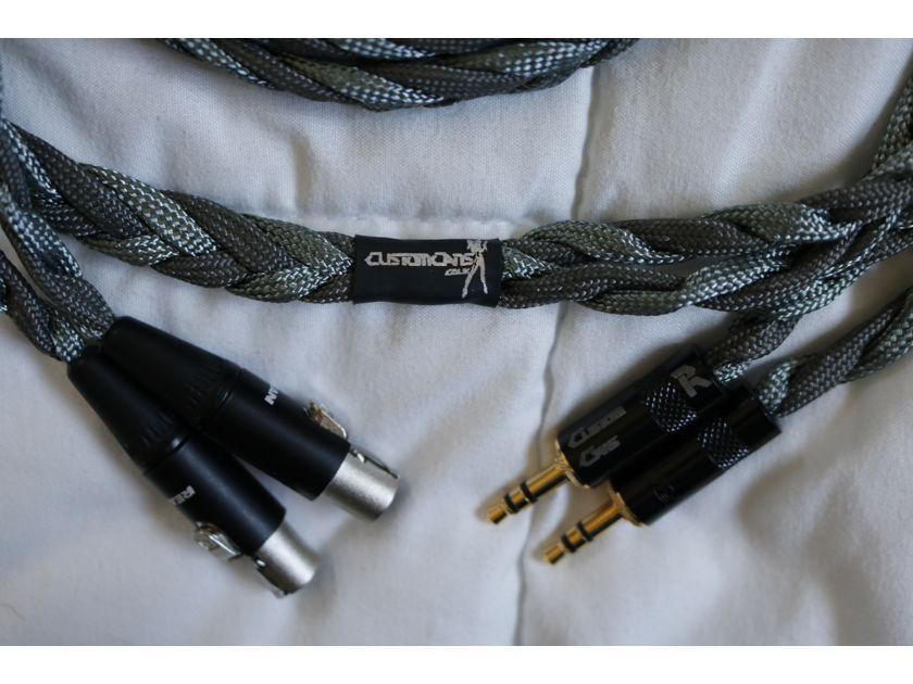3 custom cables for Audeze LCD-2/3/X (TRS output - 3.5mm jack input)