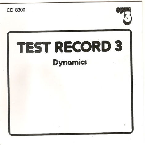 Opus 3 Number 8300 - Test Record 3 - Dynamics
