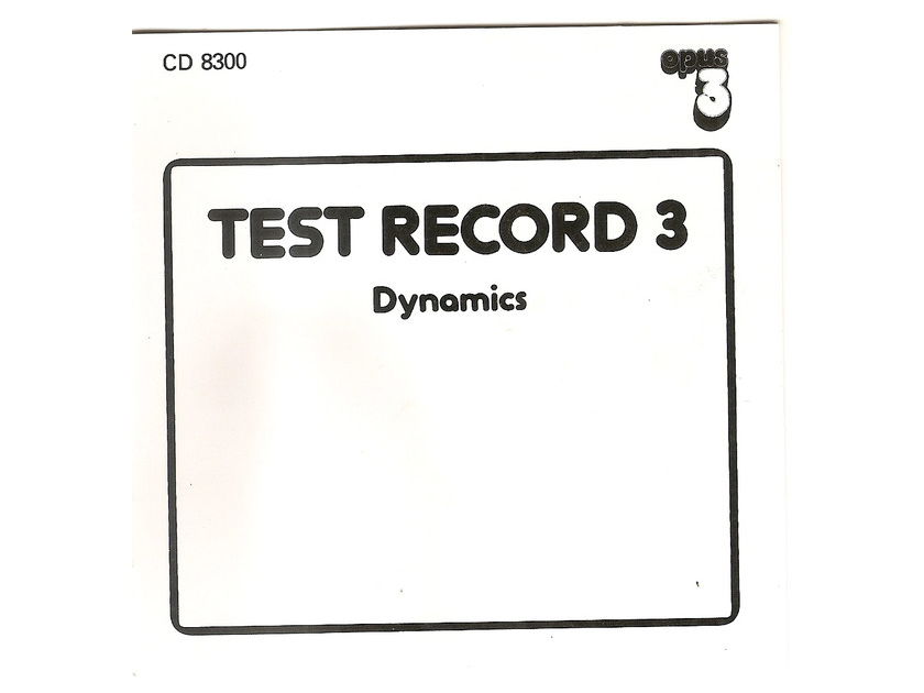 Opus 3 Number 8300 - Test Record 3 - Dynamics