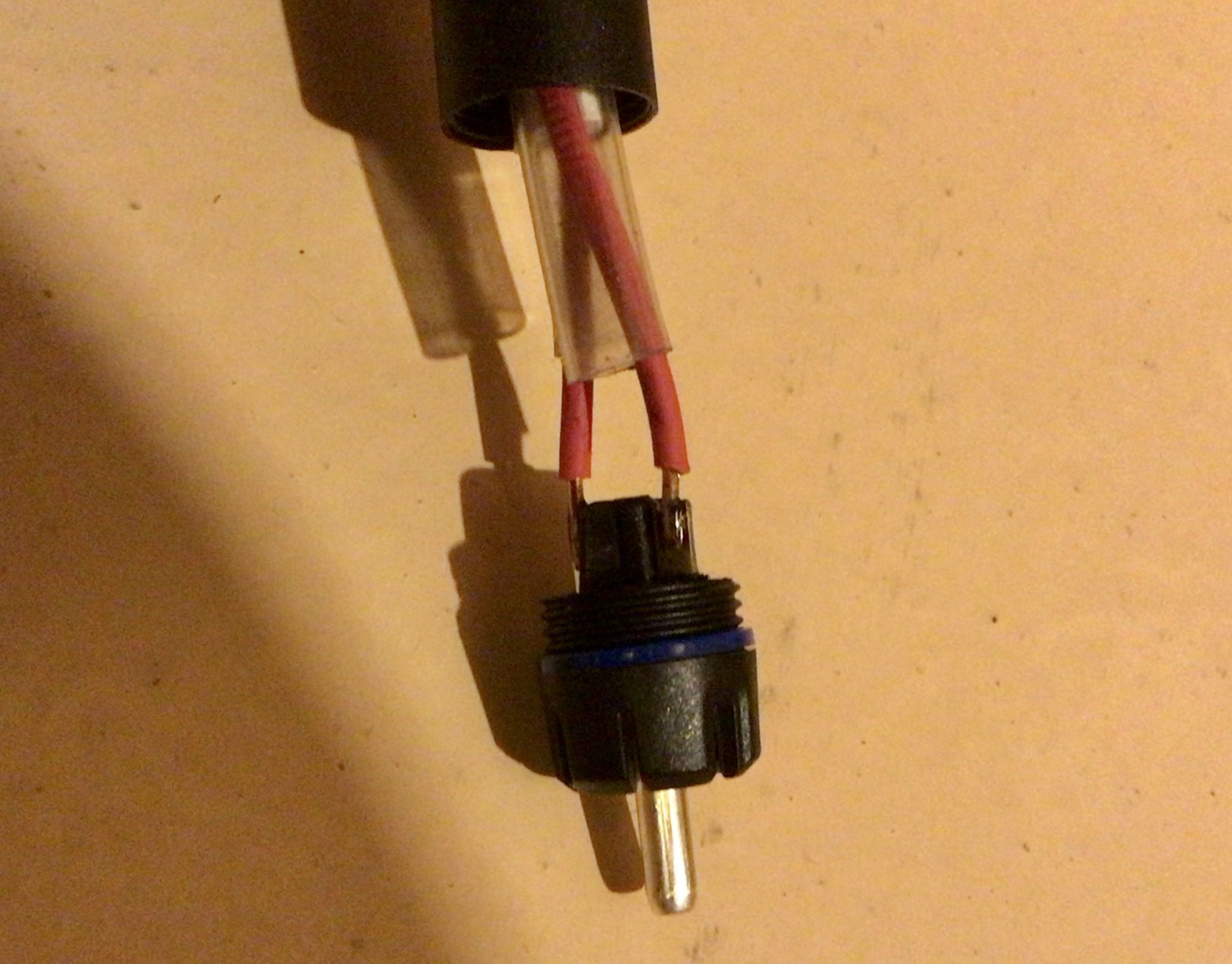 Each wire has a 2” heat shrink protecting the exposed ends