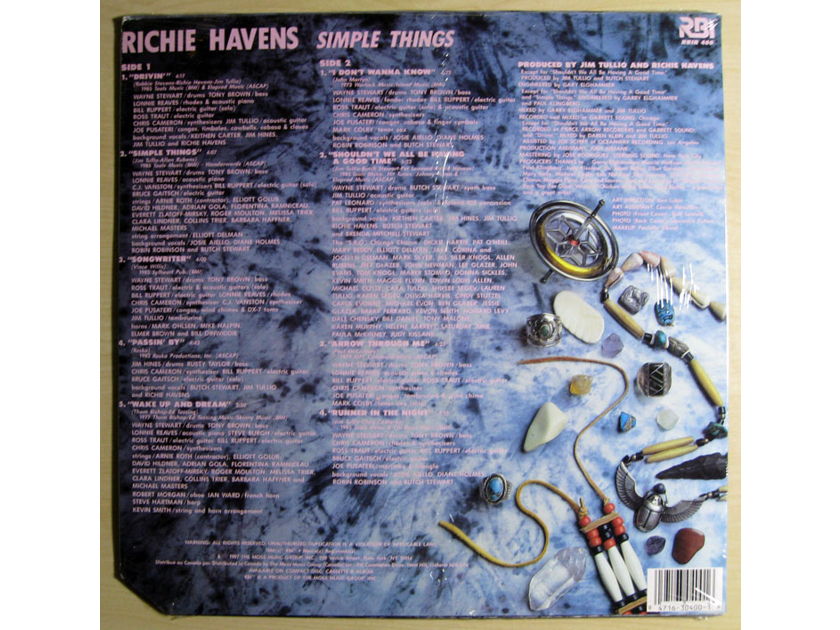 Richie Havens - Simple Things - SEALED LP - 1987 RBI Records RBIR 400