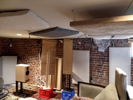 DIY ceiling OC 703 and ATS diffusers on ceiling; deflectors, diffusors, absorbers