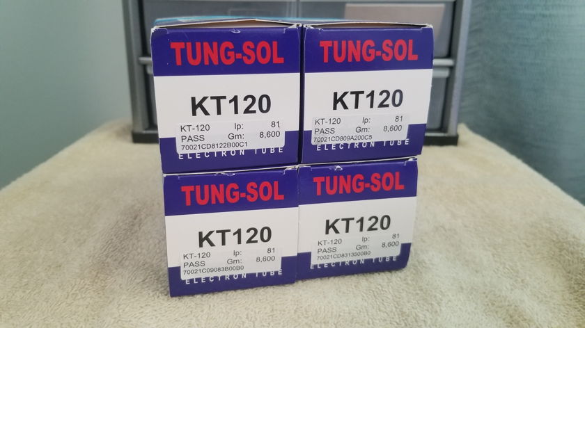 TungSol KT120 platinum matched quad NEW Tubes Audiogon