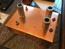 had some copper sheet left over from my amp build so I put the very sensitive phono circuit inside this copper that I shaped into a box