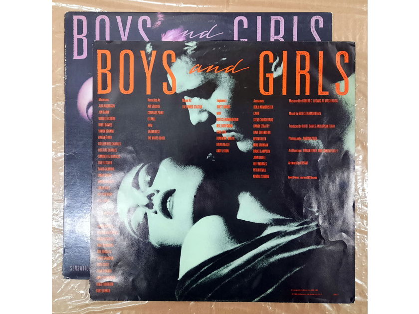 Bryan Ferry - Boys And Girls 1985 NM ORIGINAL VINYL LP  Warner Bros. Records 9 25082-1