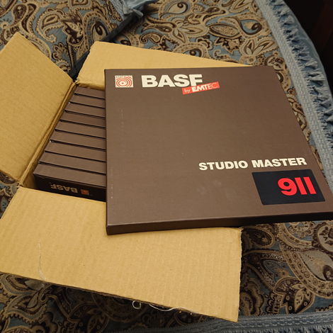 Box of 8 New BASF / EMTEC 911 Studio Master Recording T...