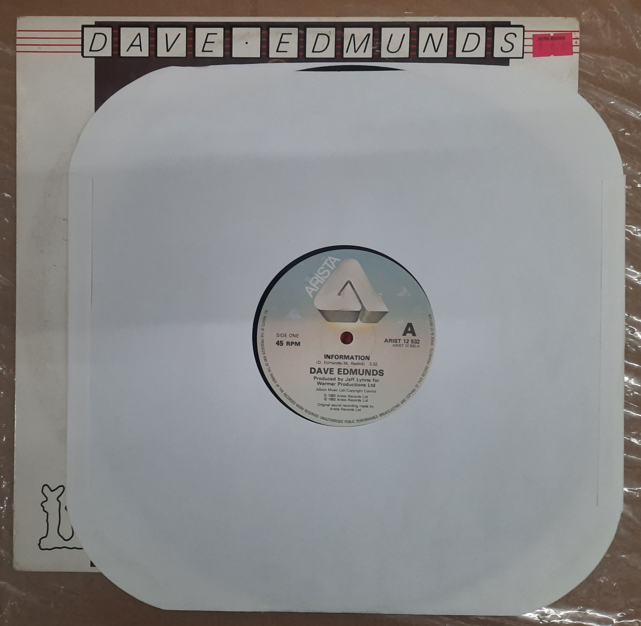Dave Edmunds - Information NM  1983  UK !2" Single VINY... 3