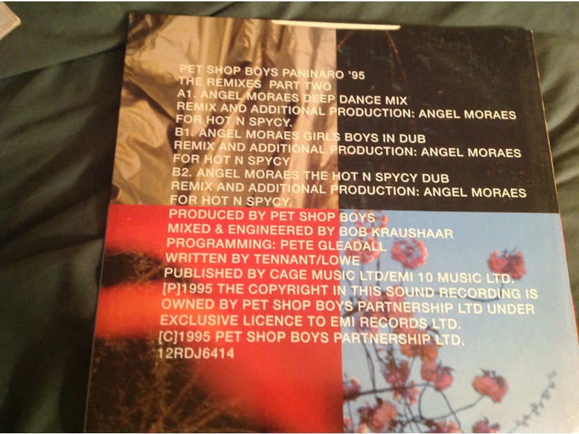Pet Shop Boys Paninaro '95 The Remixes  U.K. 12 Inch