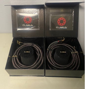 Set of 2 13 Foot Clarus Crimson Speaker Cable CCSP-L-130D