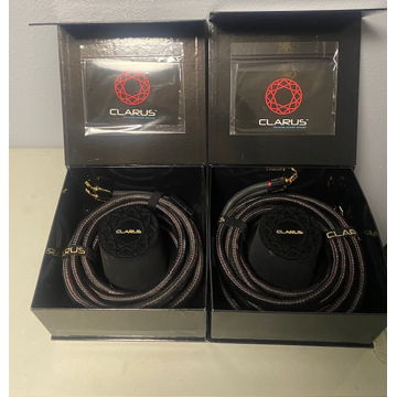 Set of 2 13 Foot Clarus Crimson Speaker Cable CCSP-L-130D