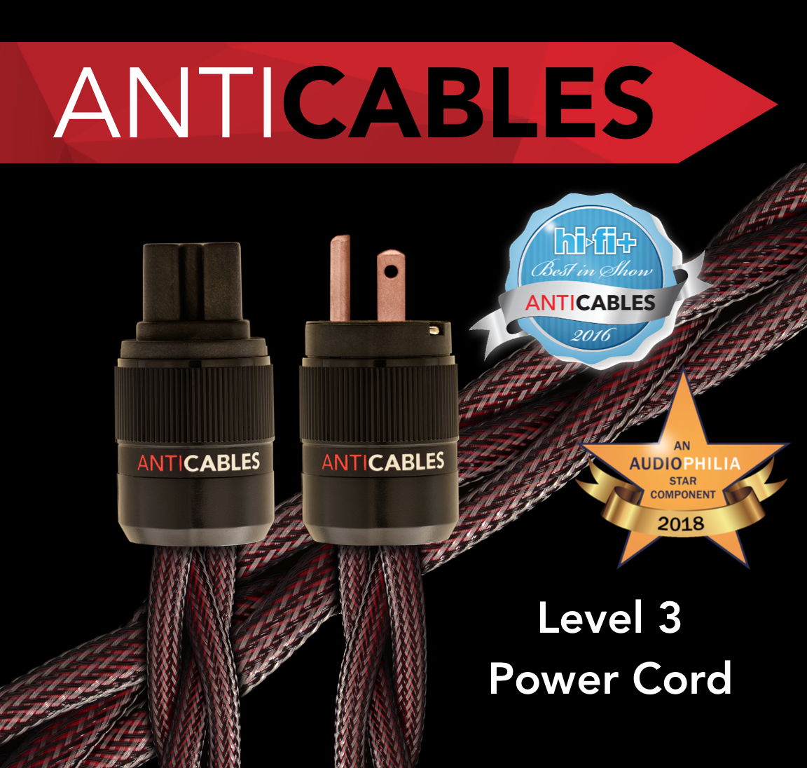 ANTICABLES Level 3 Power Cord  7 ft