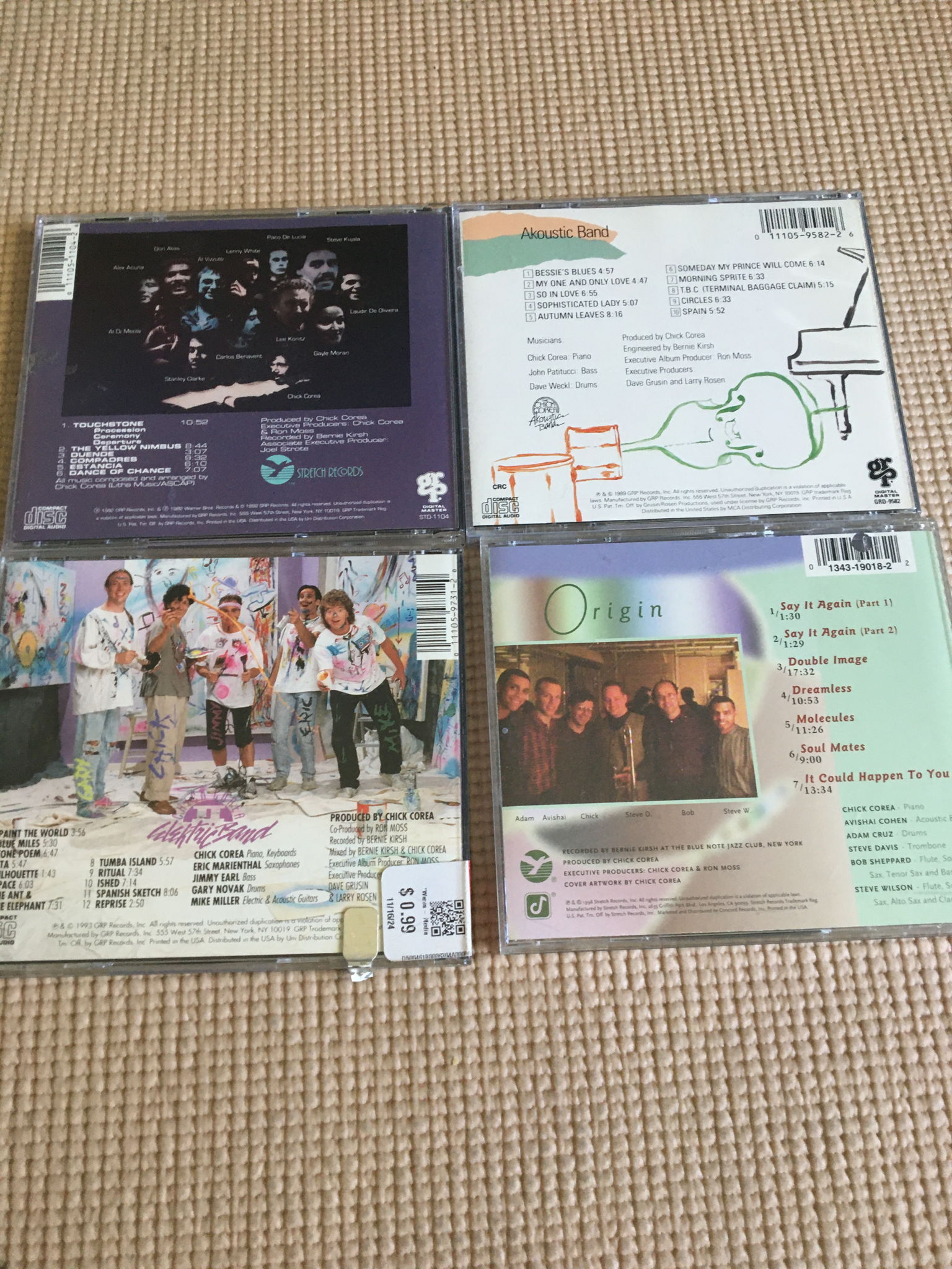 Chick Corea  Cd lot of 4 cds 2