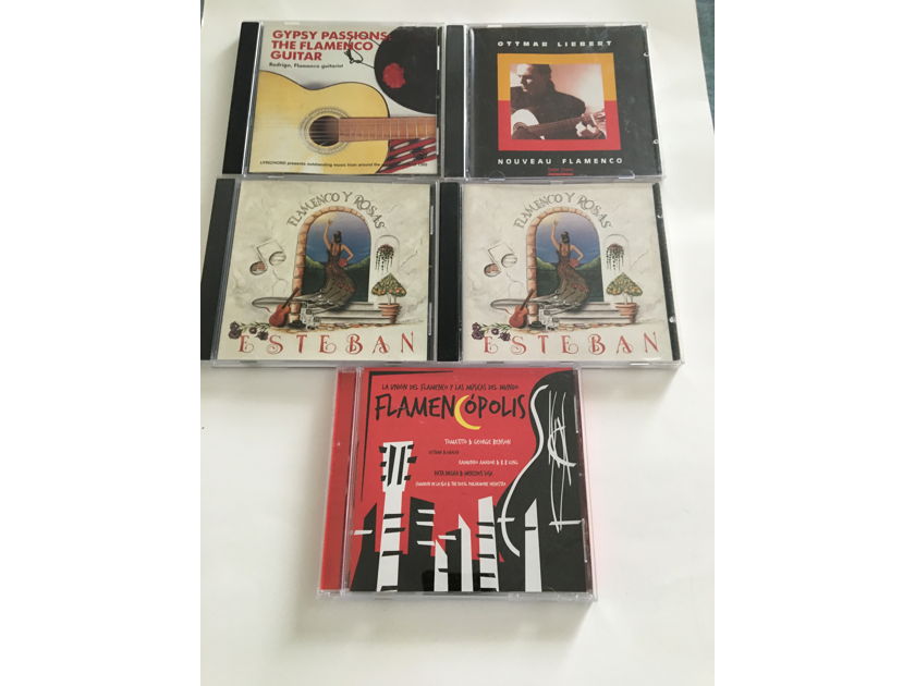 Flamenco guitar music cd lot of 5 cds Esteban   Flamenopolis Gypsy Passions Ottmar Liebert