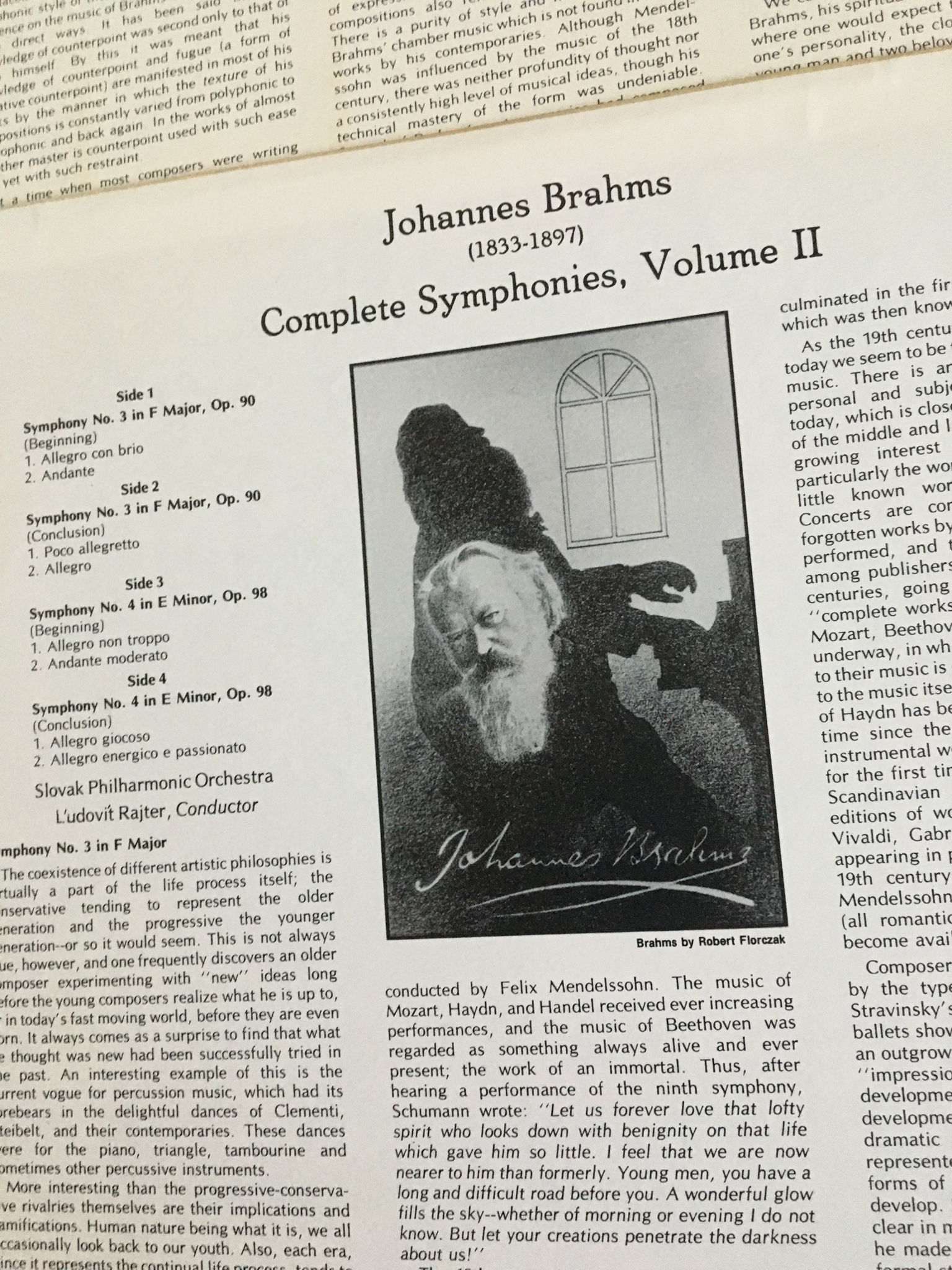 MHS Musical Heritage Society Johannes Brahms  Complete ... 7