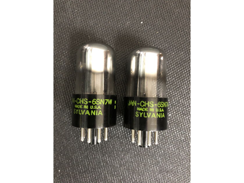 Matched Pair Sylvania 6SN7W Short Bottle (Army, Navy) The Best Sound Tube for Aesthetix- Calypso, Cary, Yaqin, Atma-Sphere, Rogue, Conrad-Johnson. (Tubes of pair #1)