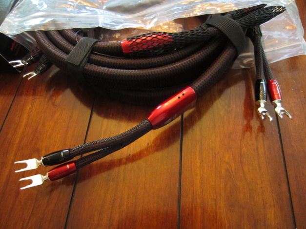AudioQuest Redwood 9' speaker cables with AQ 1000 Silve...