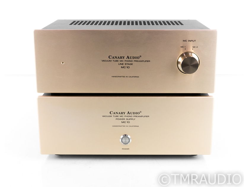 Canary Audio MC10 Tube MC Phono Preamplifier; MC-10; External Power Supply; Gold (21359)
