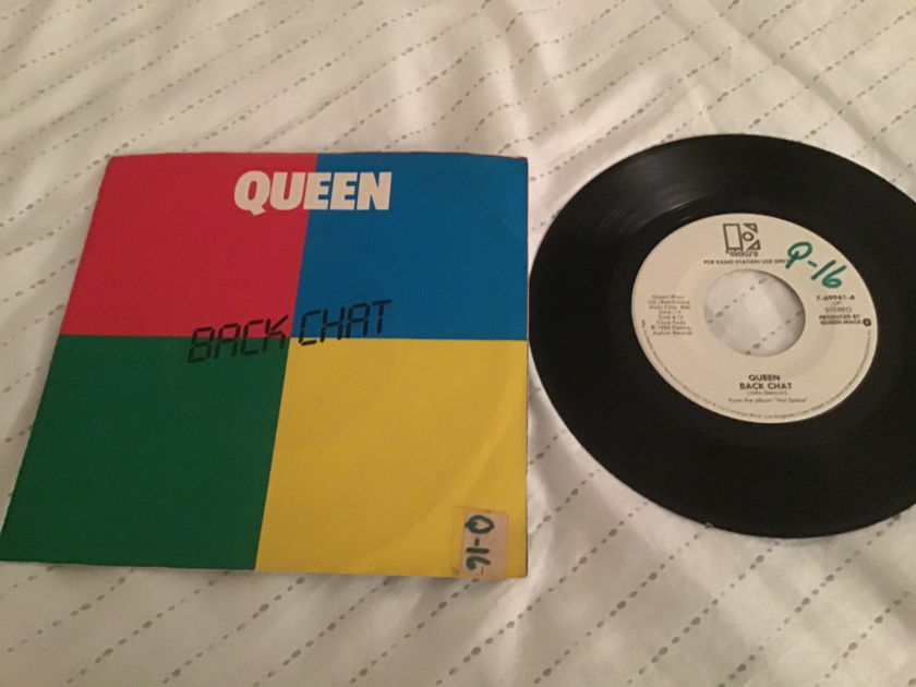 Queen  Back Chat/Staying Power Promo 45 With Picture Sleeve