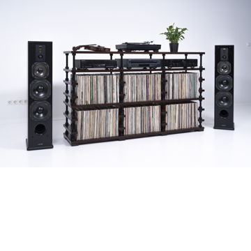 Handmade Records storage furniture, turntable stand