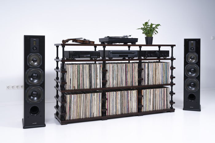 Handmade Records storage furniture, turntable stand