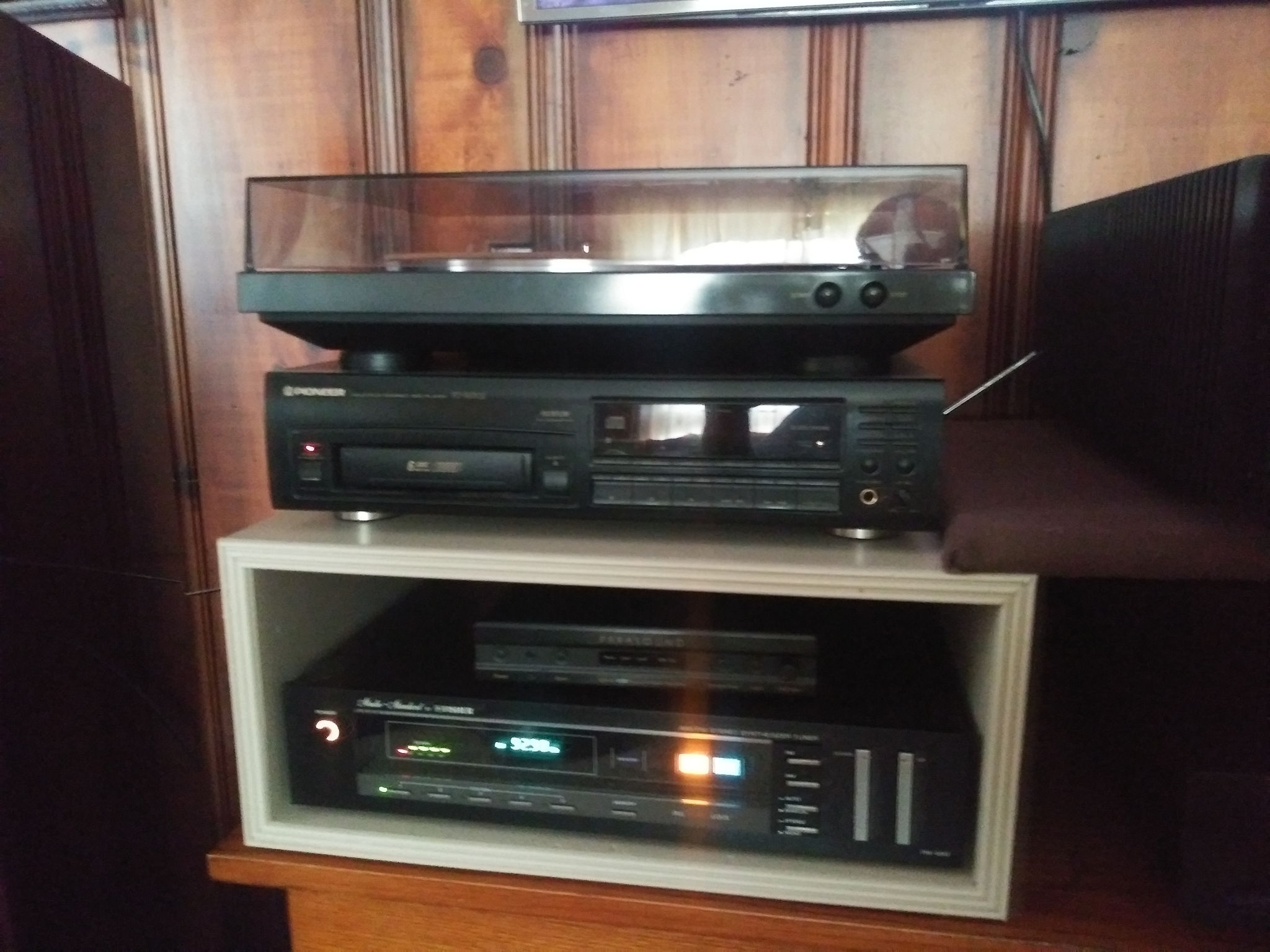 Fisher Tuner, Pioneer CD Changer, Denon TT