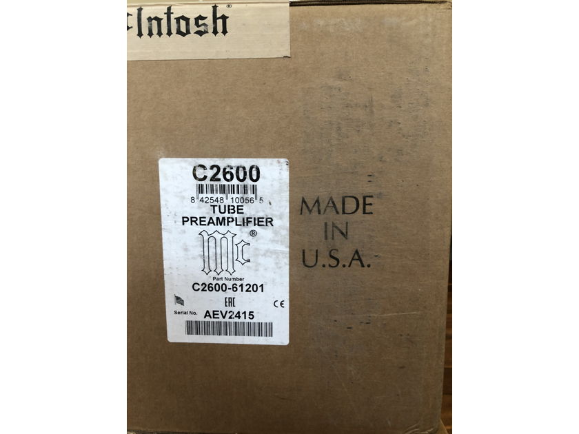 Mcintosh c2600 tube preamplifier Brand New Sealed box