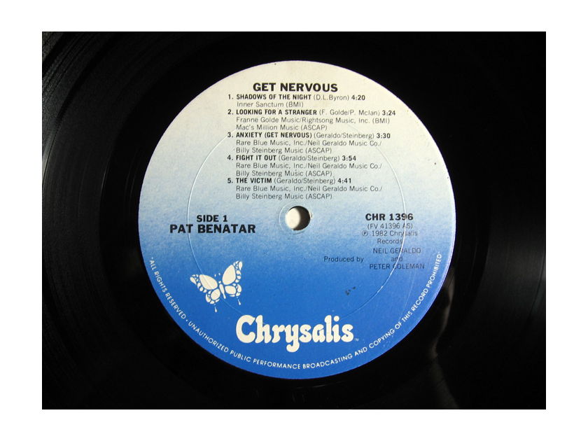 Pat Benatar - Get Nervous 1982 NM- Vinyl LP Chrysalis Records CHR 1396