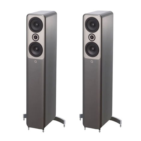 Q Acoustics Concept 50 Floorstanding Speakers; Silve (5...
