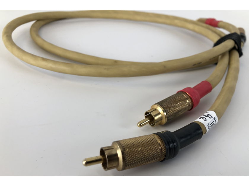 MIT (Music Interface Technologies) Classic MI-330 3' RCA Cable - Perfect for your Vintage Audio System