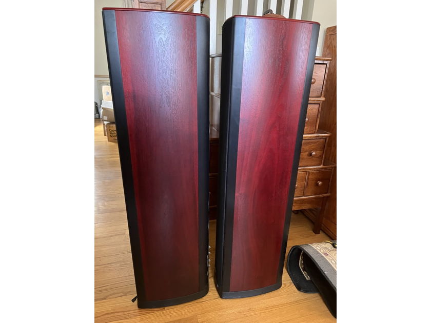 PSB Synchrony One Tower Speakers - Dark Cherry (Real Wood Veneer) - Excellent Condition