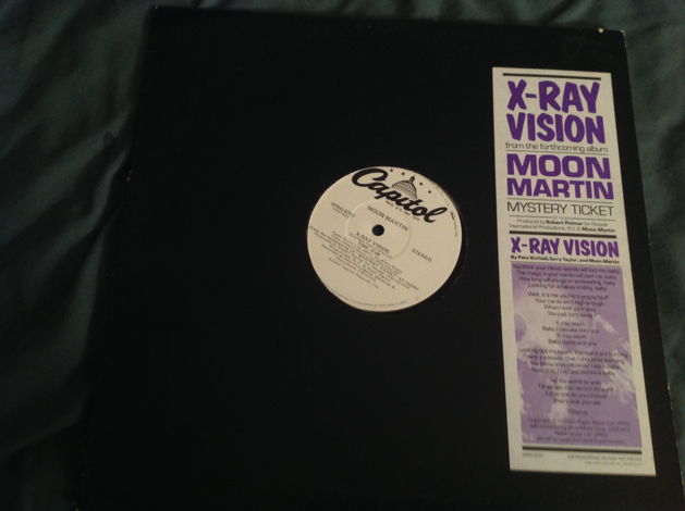 Moon Martin  X-Ray Vision Capitol Records Promo 12 Inch...