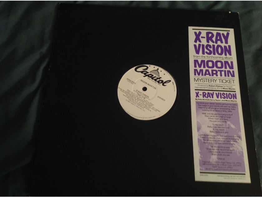 Moon Martin  X-Ray Vision Capitol Records Promo 12 Inch Robert Palmer Producer